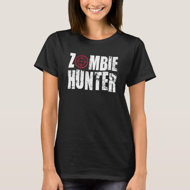 Camiseta Halloween Zombie Hunter Zombies (Frente)