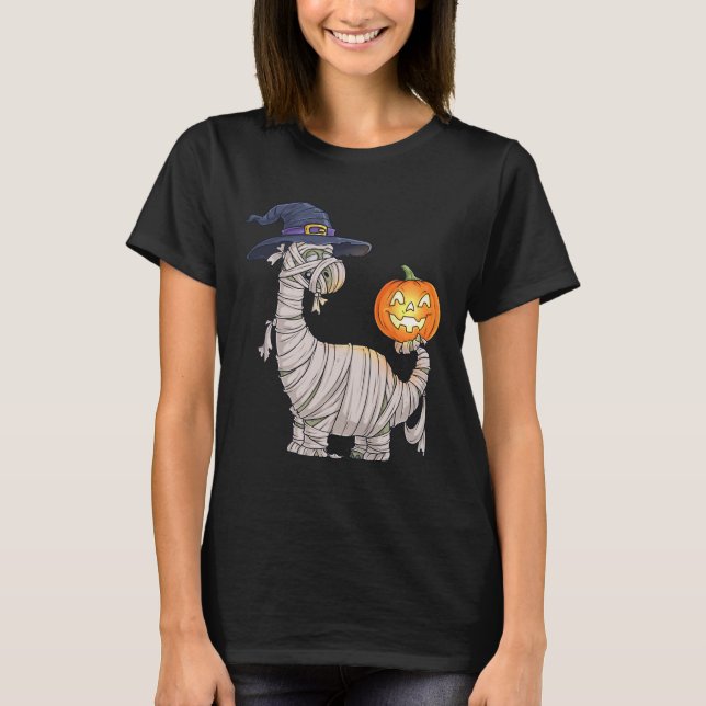Camiseta Halloween Zombie Mummy Dinosaur Wity Scary Boys G (Frente)