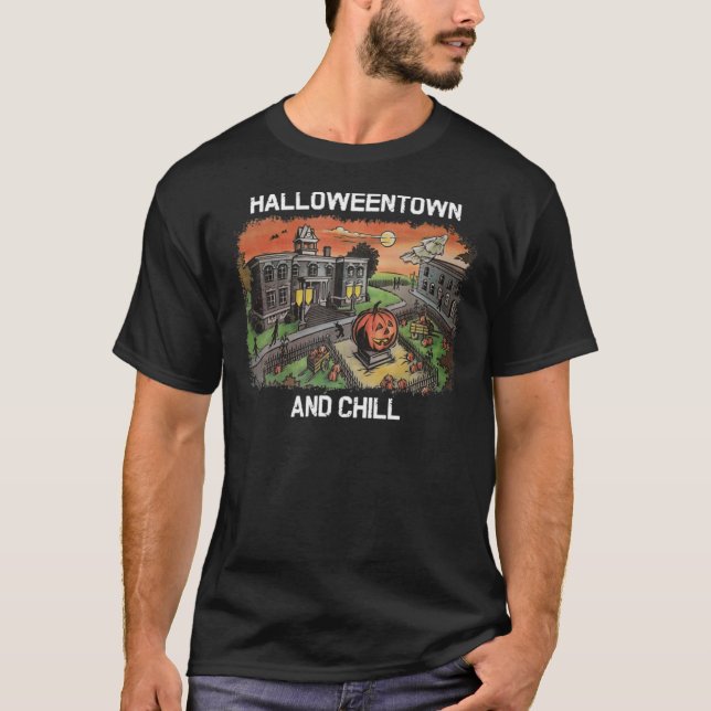 Camiseta Halloweentown E Chill   (Frente)