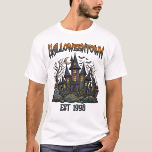 Camiseta Halloweentown Est Casa Assombrada Árvores Assustad
