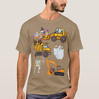 Camiseta HalloweenTruck Crane Construction Pumpkin Hunting
