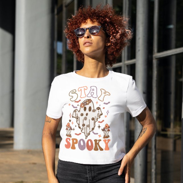 CAMISETA HALLOWEY CONTINUE A SPOOKY GROOVY GHOST (Criador carregado)