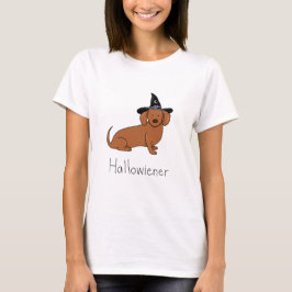 Camiseta Hallowiener - cão do Wiener do Dia das Bruxas