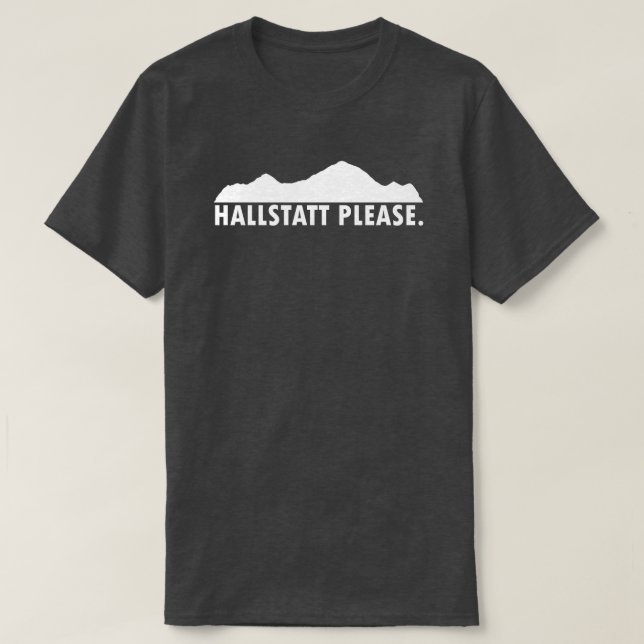 Camiseta Hallstatt Áustria, por favor (Frente do Design)