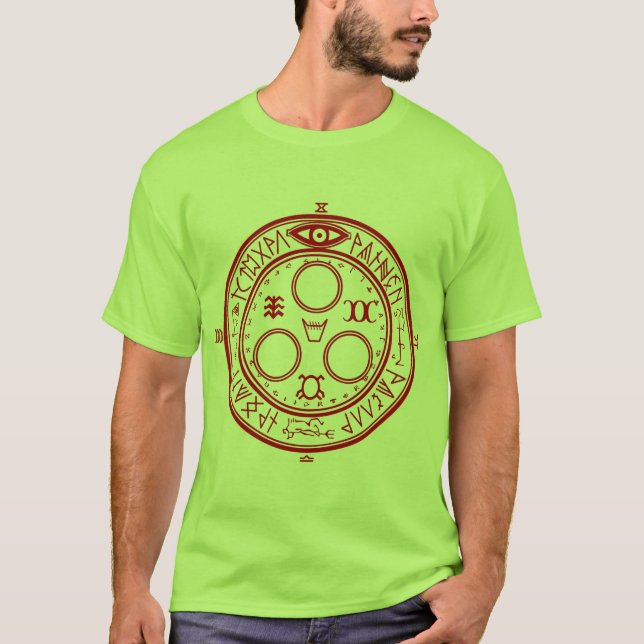 Camiseta Halo silencioso do monte do Sun (selo de Metatron) (Frente)