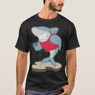 Camiseta Halter de musculação de tubarão