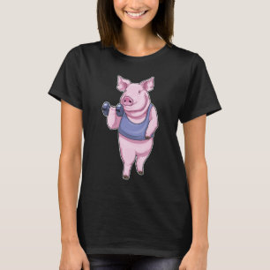 Camiseta Haltere de condicionamento físico para porcos