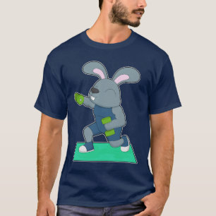 Camiseta Halteres de musculação para coelho fisiculturista