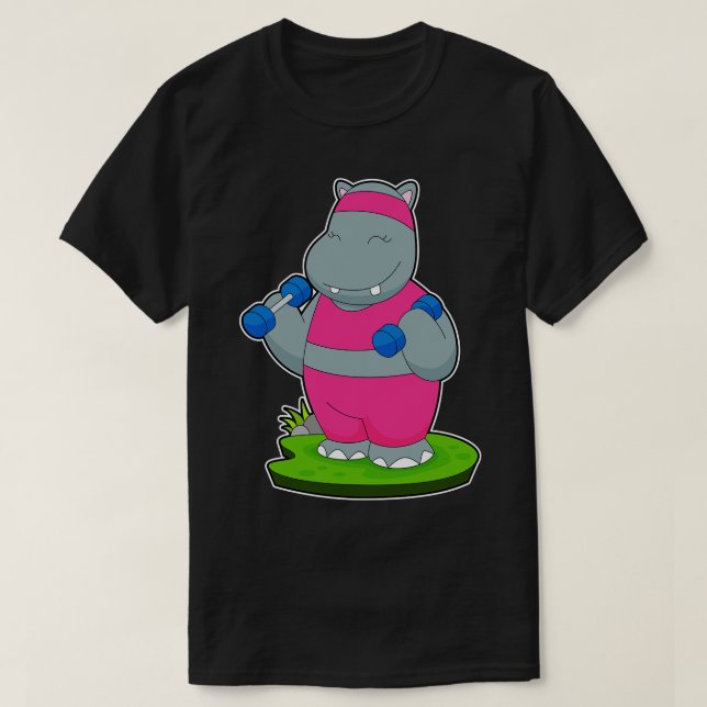 Camiseta Halteres Hippo Fitness (Frente do Design)