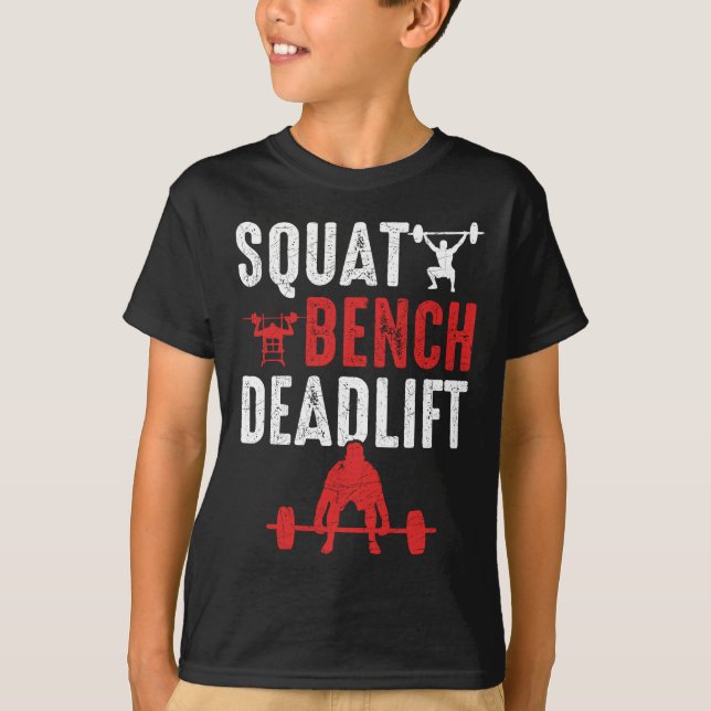 Camiseta Halterofilismo de Gym com Deadelevador Quadrado (Frente)