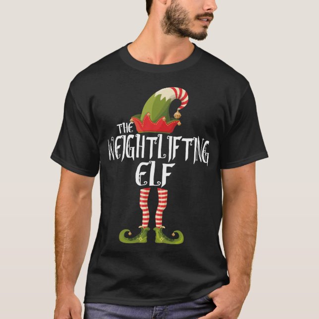 Camiseta halterofilismo elf da família que corresponde ao n (Frente)