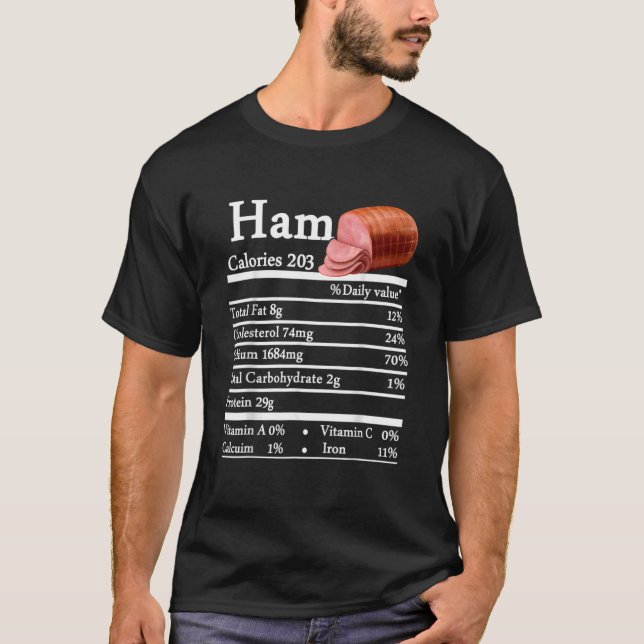 Camiseta Ham Nutrition Graças à Comida de Natal (Frente)