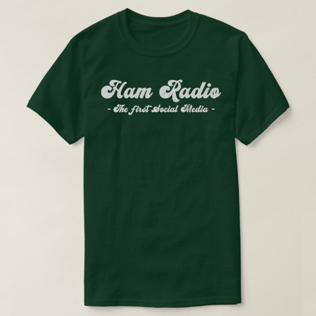 Camiseta Ham Radio As Primeiras Redes Sociais (3) (Frente do Design)