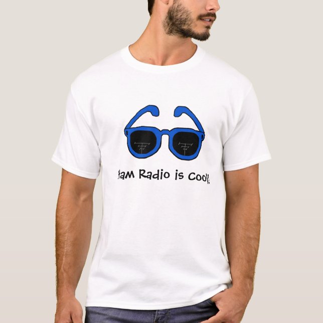 Camiseta "Ham Radio é Legal" logo T-shirt (Frente)