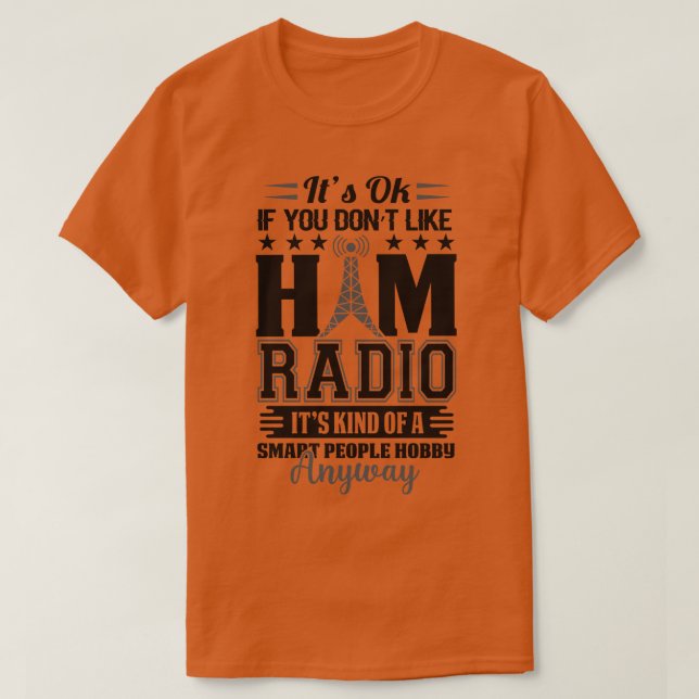 Camiseta Ham Radio Engraçado pessoas inteligentes hob (Frente do Design)