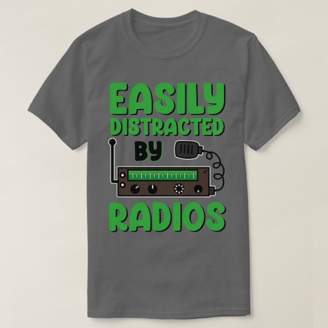 Camiseta Ham Rádio Operador Amateur Radio Morse CB Ham Radi (Frente do Design)