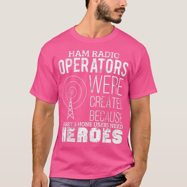 Camiseta Ham Radio Operator Funny Radio Amateur Dad Mens (Frente)