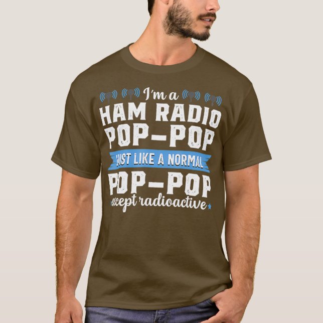 Camiseta Ham Radio Operator Funny Radioactive Amateur Men (Frente)