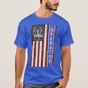 Camiseta Ham Radio Operator Shirt 4th July American Flag