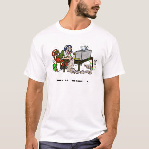 Camiseta Ham Radio Papais noeis "Nice" Morse Code Xmas T-Sh
