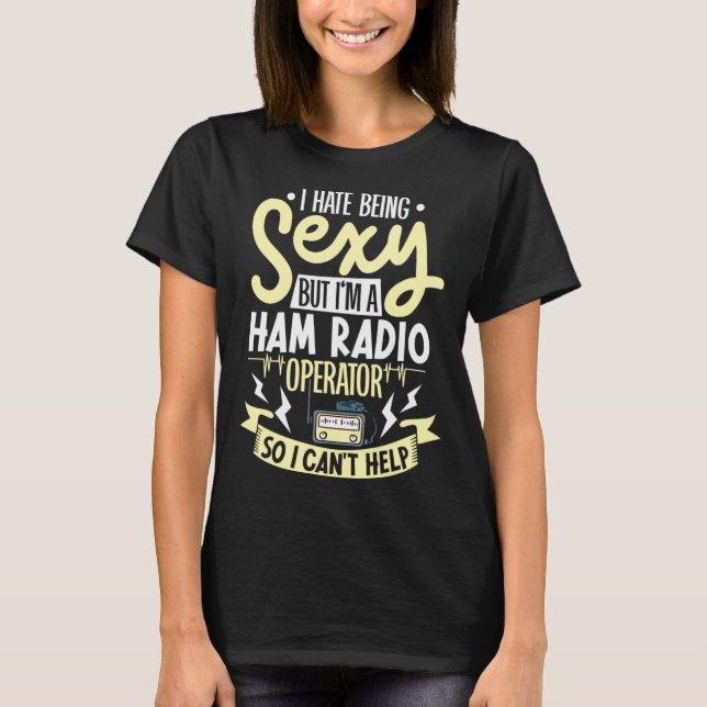 Camiseta ham radio radio operator amateur radio morse code (Frente)