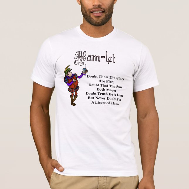 Camiseta Ham Radio Shakespeare Hamlet Cita T-shirt engraçad (Frente)