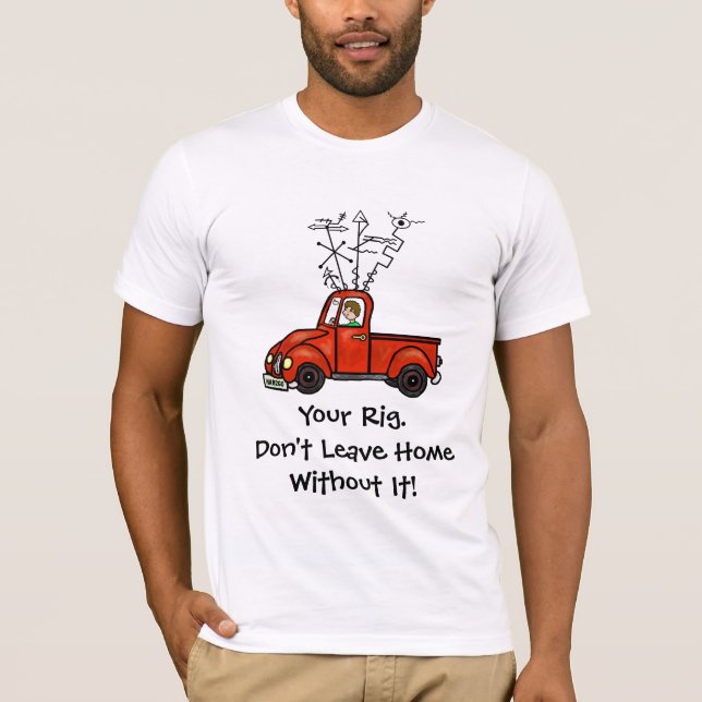 Camiseta Ham Radio Truck Mobile Rig T-Shirt Ver. 2 (Frente)
