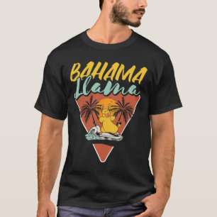 Camiseta Hama Llama Llama Engraçado Surfista Surfe Prancha
