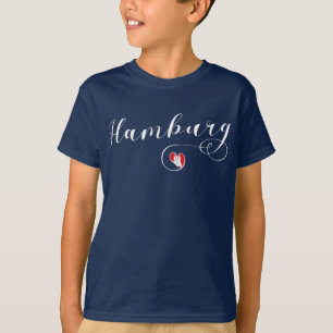Camiseta Hamburg Flag In Heart, Alemanha, Hamborg