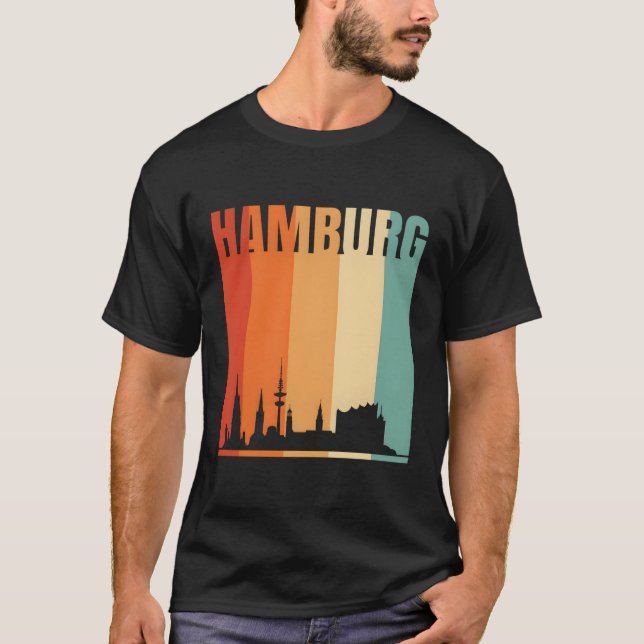 Camiseta Hamburg Skyline (Frente)