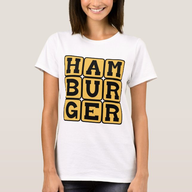Camiseta Hamburger, Bife de Carne Moída (Frente)