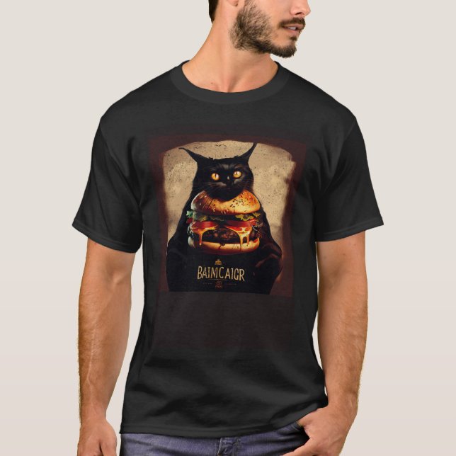 Camiseta Hamburger Black Cat Gaming 1 (Frente)