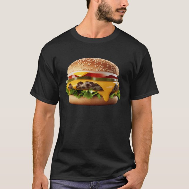 Camiseta Hamburger Burger Food Day Buns Cheeseburger Grilli (Frente)