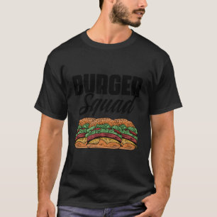 Camiseta Hamburger Burger Squad Snack Coma Rápida Comida