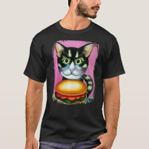 Camiseta Hamburger Cat Catburger Burger Purr Meow Cat 1