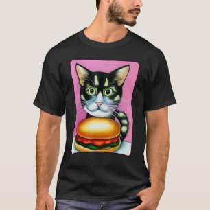 Camiseta Hamburger Cat Catburger Burger Purr Meow Cat 3