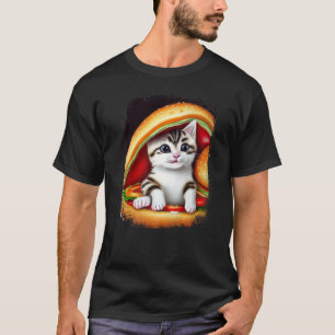 Camiseta Hamburger Cat Catburger Burger Purr Meow Cat 3