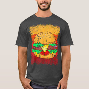 Camiseta Hamburger Cheeseburger Burger Vintage Retro T-Shir