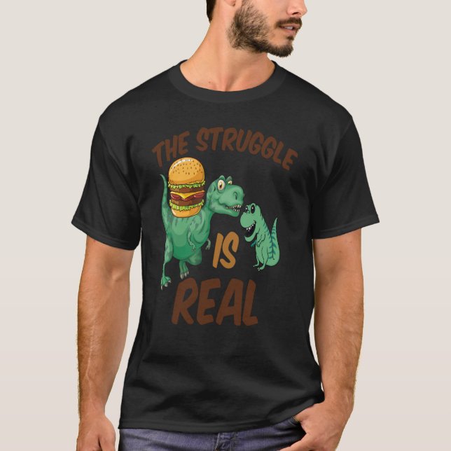 Camiseta Hamburger Cheeseburger comida rápida bambu (Frente)