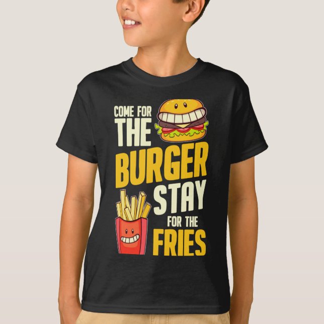 Camiseta Hamburger de carne grelhada - cheeseburger (Frente)