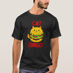 Camiseta Hamburger de Gato  Gato  Gatos de Fast Food
