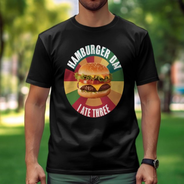 Camiseta Hambúrger Delicioso Com Alface Fresca E Derretido (Criador carregado)