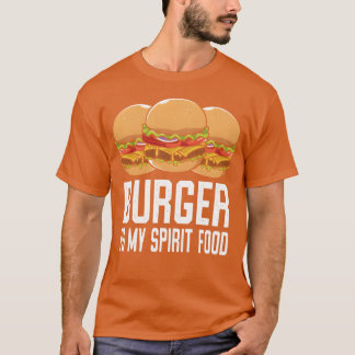 Camiseta Hamburger É a Minha Comida Espírito Eu Cheeseburge