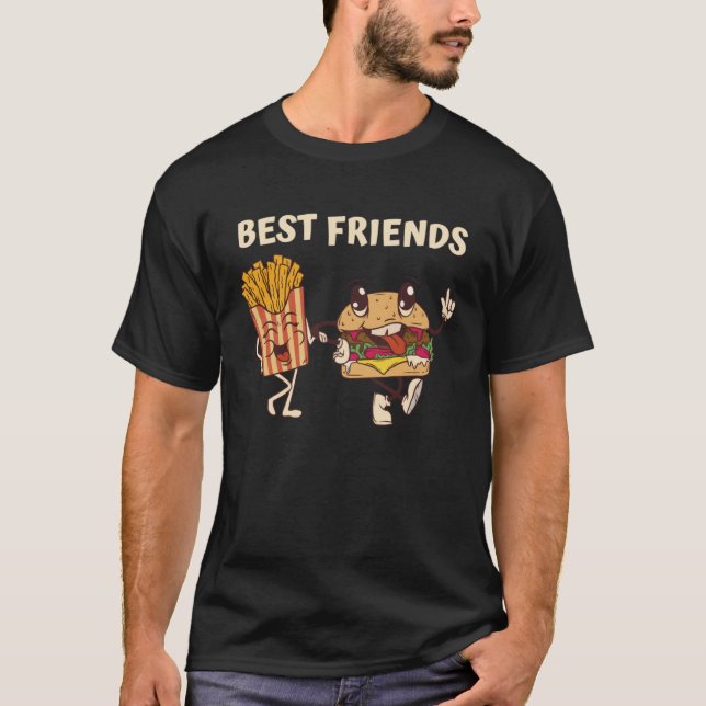 Camiseta Hamburger E Fries Bestamigos (Frente)