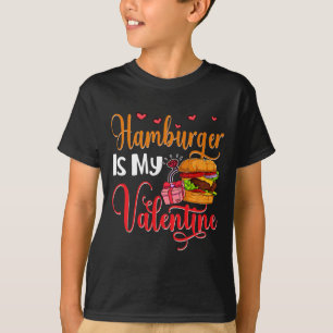 Camiseta Hamburger É Meu Namorado Comida Fofa Amante Do Dia