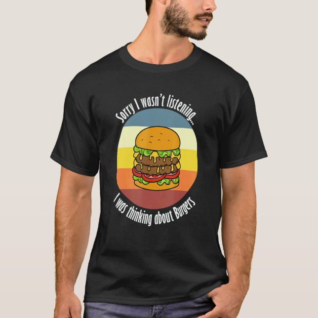 Camiseta Hamburger Eating  Quote Delicious Burger (Frente)