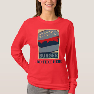 Camiseta Hamburger em Arte Azul