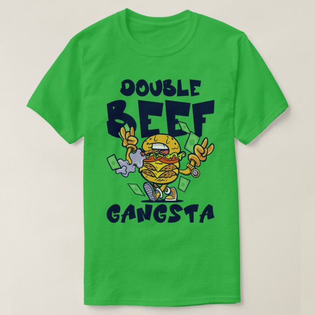 Camiseta Hamburger Gangsta Comida Rápida Burger Fan Foodie (Frente do Design)