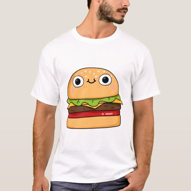 Camiseta Hamburger Kawaii (Frente)