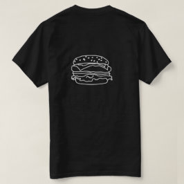 Camiseta Hamburger Outline Black T-shirt